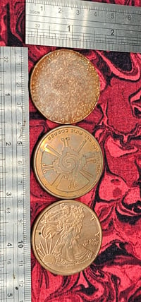 Image 1 of Copper oz coins- set of 3