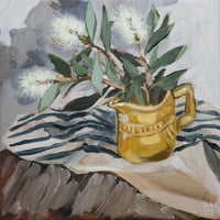Image 2 of Melaleuca Blooms in a Yellow Jug