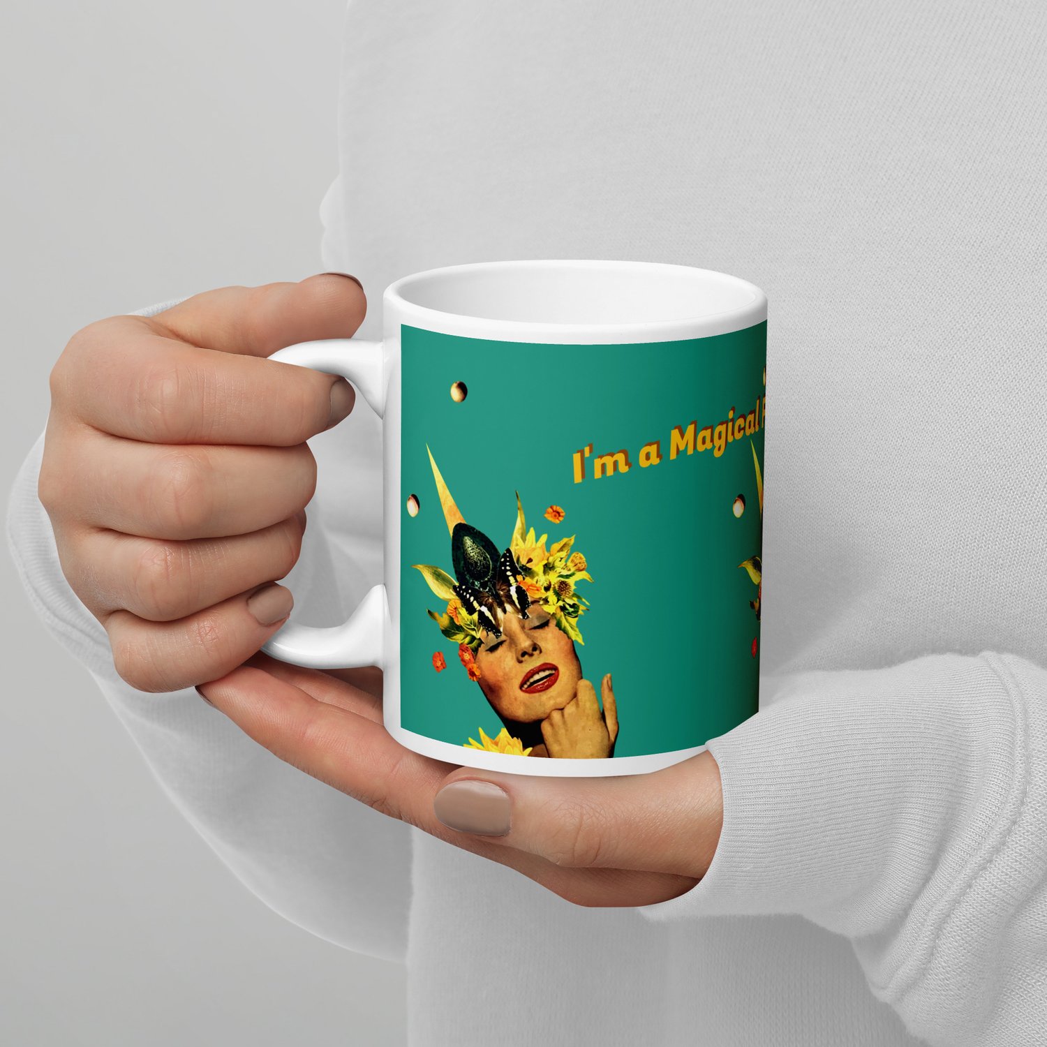 Image of I'm a Magical Fkn Unicorn - Inspirational - 11 oz White Glossy Mug