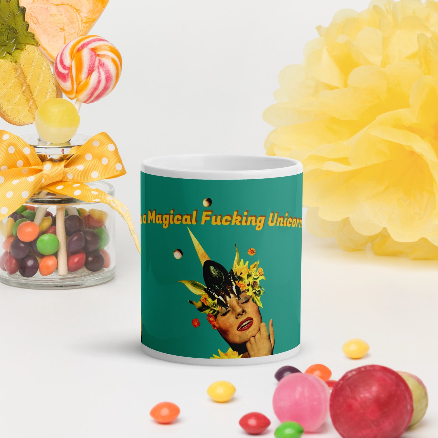 Image of I'm a Magical Fkn Unicorn - Inspirational - 11 oz White Glossy Mug