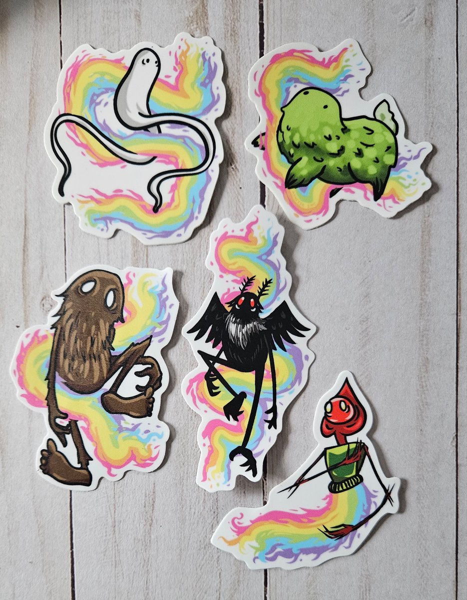 Rainbow Cryptid Sticker Pack | Manfish Inc.