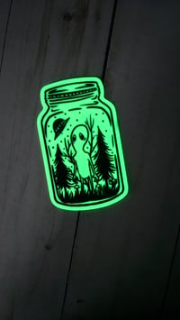 Image 1 of Glow in the Dark Alien Sticker