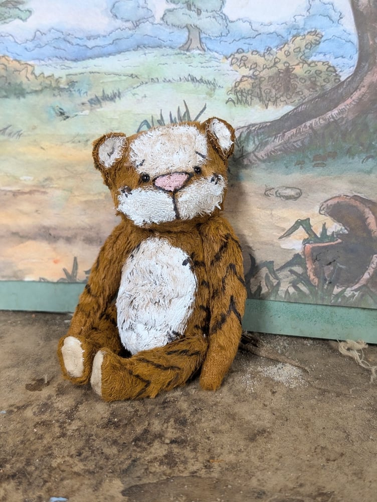 Image of TIGGER the Teenie Weenie 4" classic vintage style toy tiger by whendis bears..