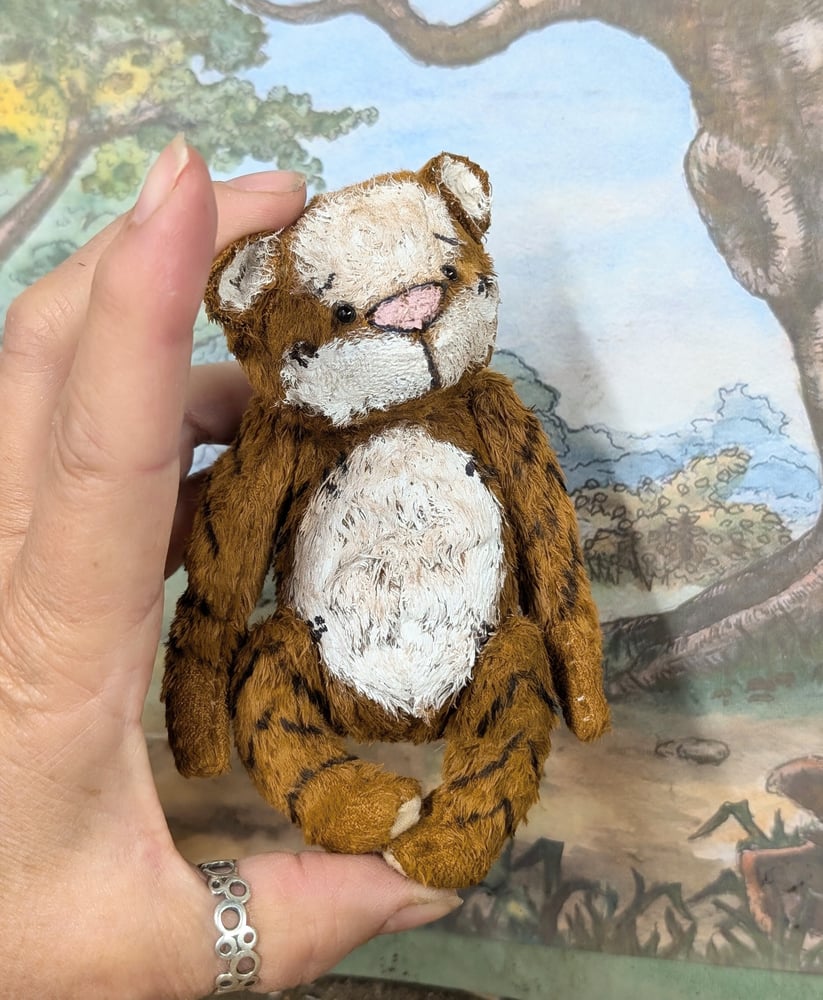 Image of TIGGER the Teenie Weenie 4" classic vintage style toy tiger by whendis bears..