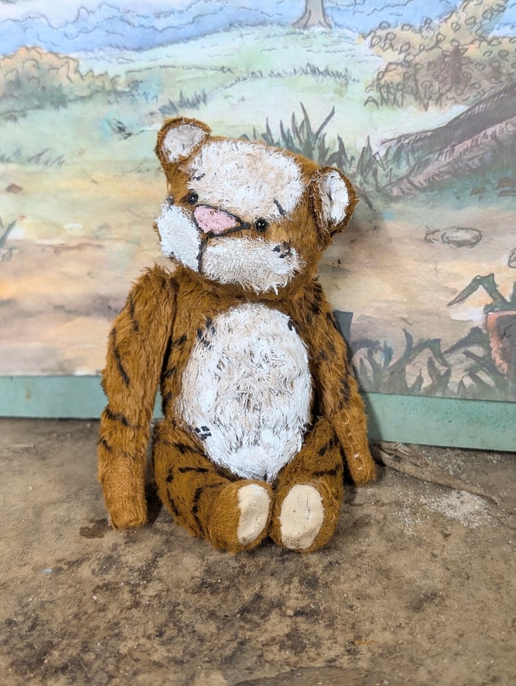 Image of TIGGER the Teenie Weenie 4" classic vintage style toy tiger by whendis bears..