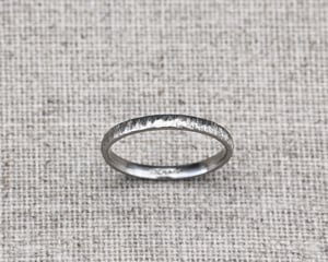 Image of Platinum 2mm horn texture ring