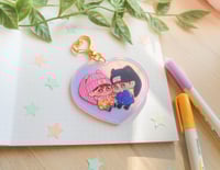 Image 1 of GAZA Fundraiser Loverboi ChanBaek Acrylic Stand and Holographic Keychain 