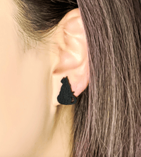 Image 2 of Cat Silhouette Earrings