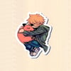 Denji and Pochita Sticker