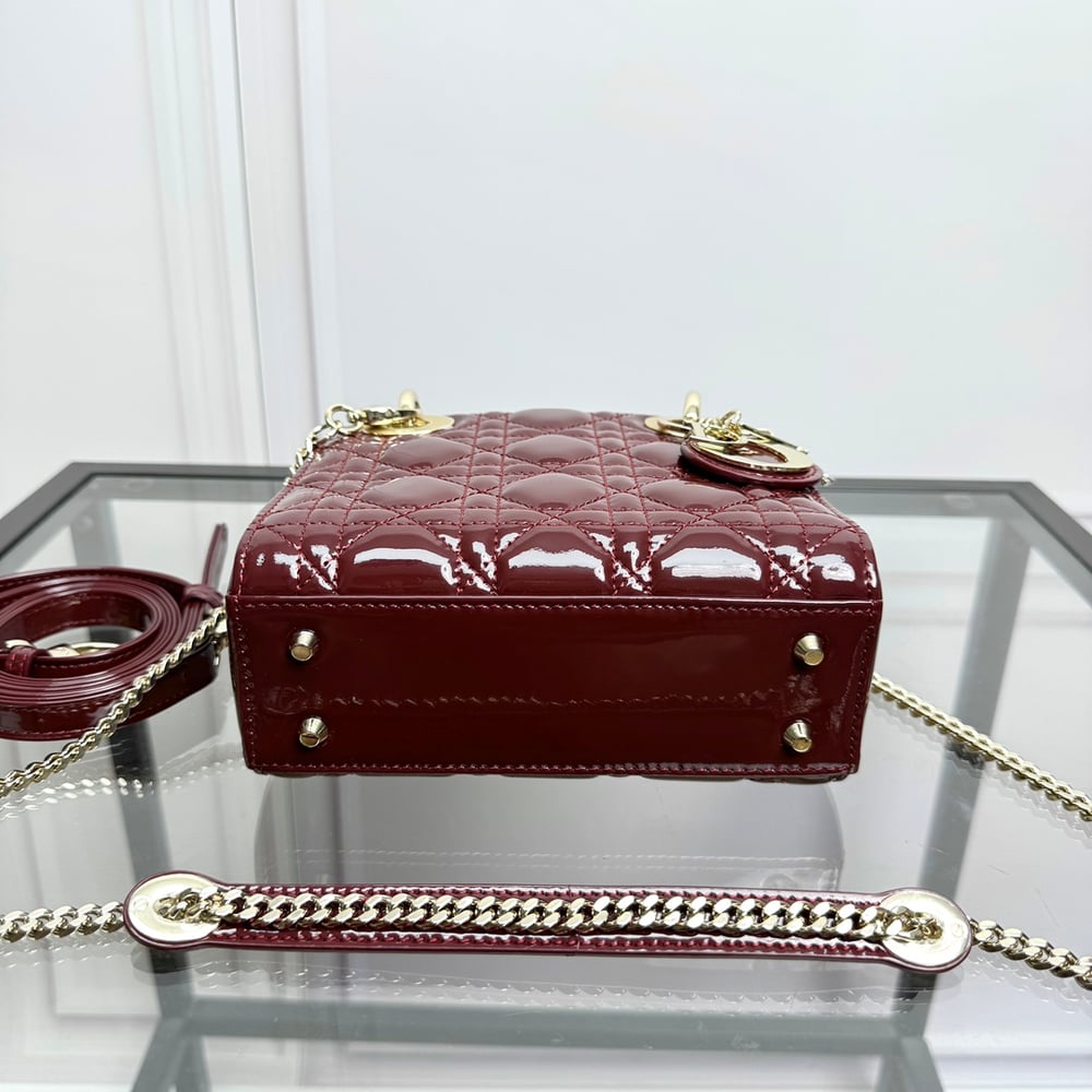 Lady CD Patent Leather Bag