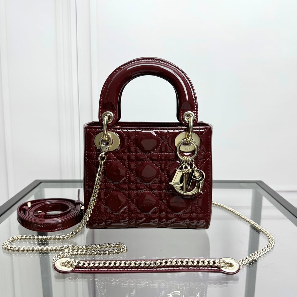 Lady CD Patent Leather Bag