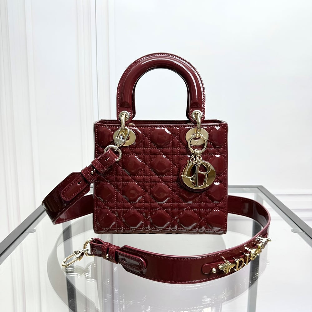 Lady CD Patent Leather Bag