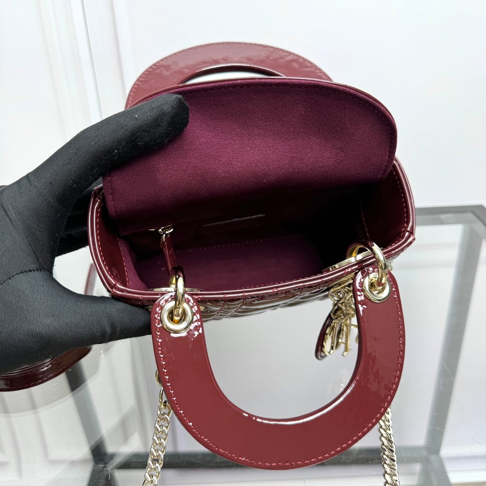 Lady CD Patent Leather Bag