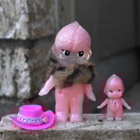 Image 2 of HTSG Art Show Exclusive Glow in the Dark 4.5" Large & 2'' Mini Resin Double Cast Figures