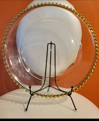 Image 1 of Gold dotted glass Charger plates  