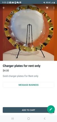 Image 2 of Gold dotted glass Charger plates  