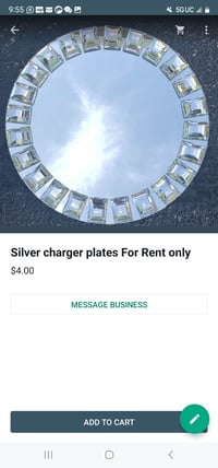 Image 6 of Gold dotted glass Charger plates  