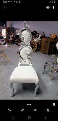 Silver throne chair 