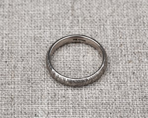 Image of 18ct White gold 4mm horn texture ring