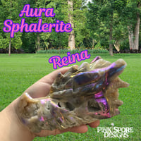 Image 3 of Reina; Druzy Aura Sphalerite Dragon Skull Carving