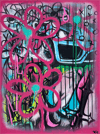 FLEA MARKET'03 | 32X24 ACRYLIC & SPRAYPAINT ON CANVAS