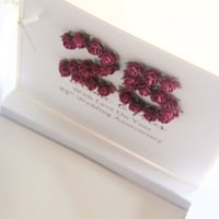 Image 2 of Handmade 25th Wedding Anniversary Card. Personalised Silver Anniversary Gift. 