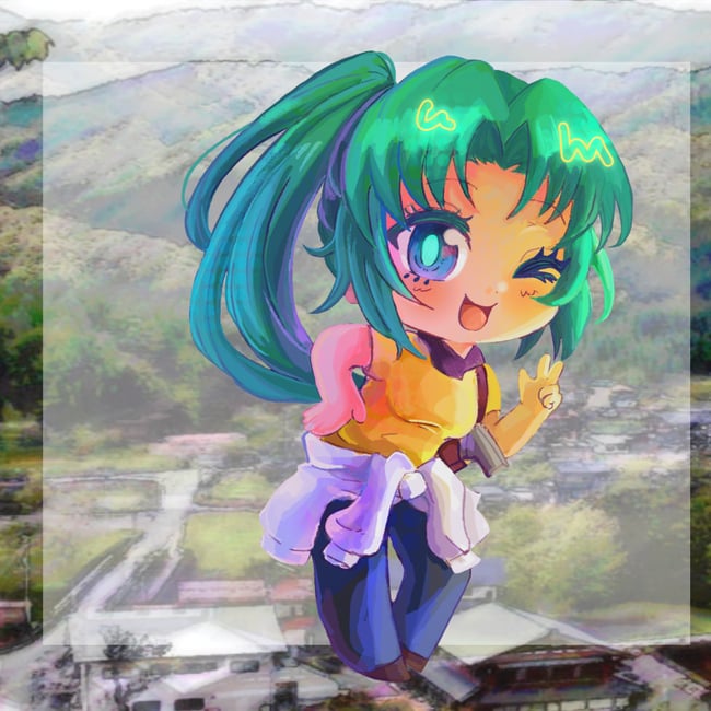 3” Higurashi No NaKu Koro Ni Glitter Epoxy Charms