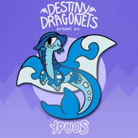 Image 2 of Tsunami 1.5" Enamel Pin (Destiny Dragonets)