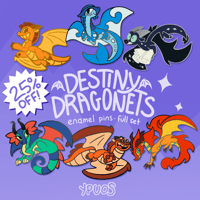 Dragonets 1.5" Enamel Pin Whole Set (All 6 for 25% OFF!)