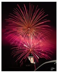 PRINT: FIREWORKS OVER CLAREMONT CITY HALL 2022