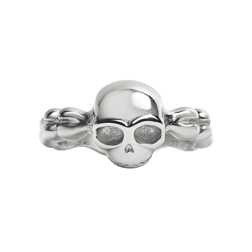 Image of women's skull n' bones ring