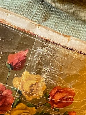 Image of one of a kind painting bag - rose