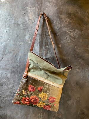 Image of one of a kind painting bag - rose