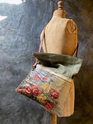 Image of one of a kind painting bag - rose