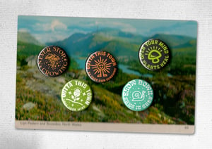 Image of Nature Inspired 25mm Button Badges (Pack of 5)