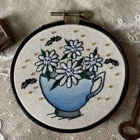 Spooky Summer Teacup Embroidery