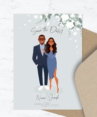 Image 1 of NEW! Save the dates with custom floral decoration