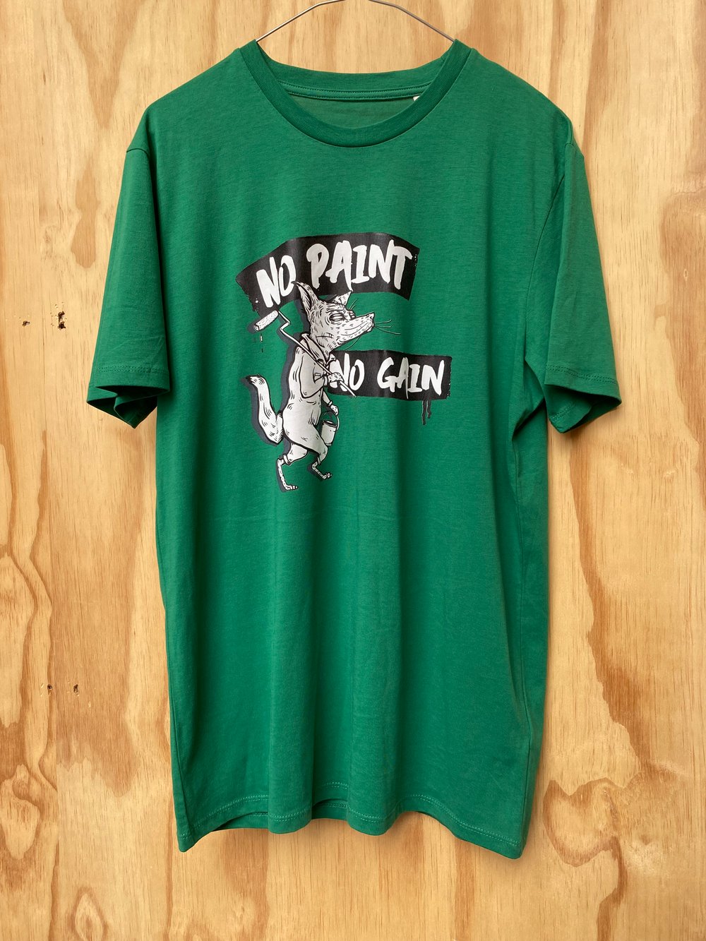 Image of No Paint No Gain Organic Cotton T-Shirt Green