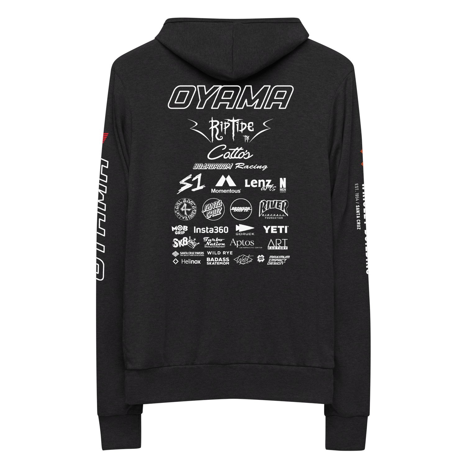 Image of Oyama NorCal Slalom Skateboard Racing Team Hooded Zip Sweat Shirt