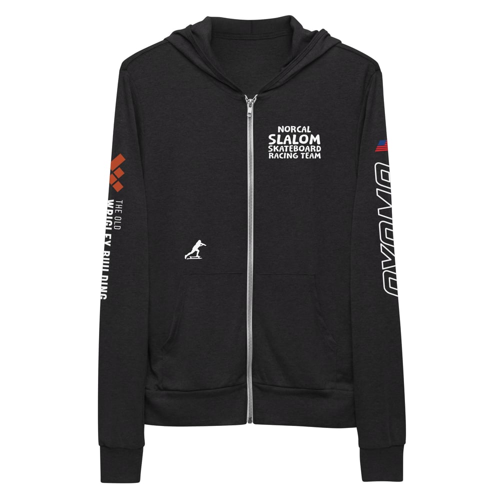 Image of Oyama NorCal Slalom Skateboard Racing Team Hooded Zip Sweat Shirt