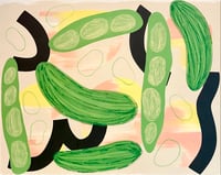 Image 2 of Courgettes and Broad beans painting 