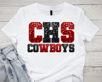 Image 1 of Cowboys Sequin Design Tee