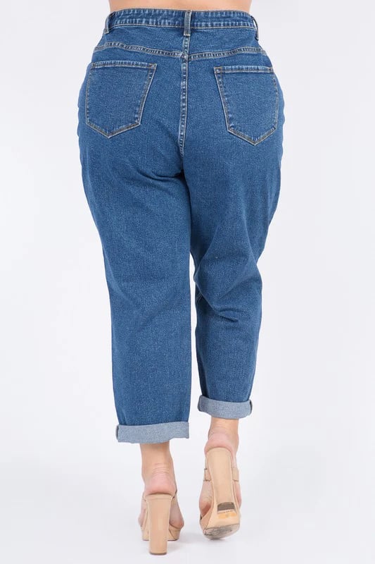 Image of 3PACK PLUS SIZE DESTROYED KNEE BOYFRIEND JEANS