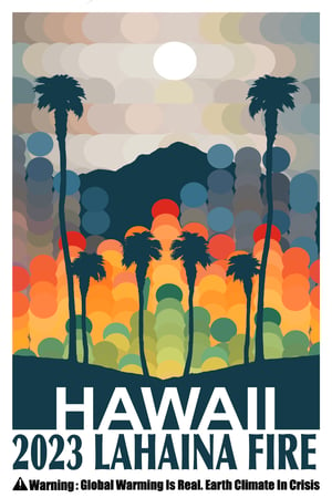 Image of 2023 Lahaina Fire Hawaii poster 