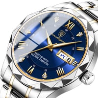Brand New Waterproof Glow Mens Watch Fashion Luxury Watch POEDAGAR 615 Date Week Stainless Steel
