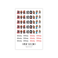 Image 1 of THE BRIDE & CHUCKY NAIL DECALS