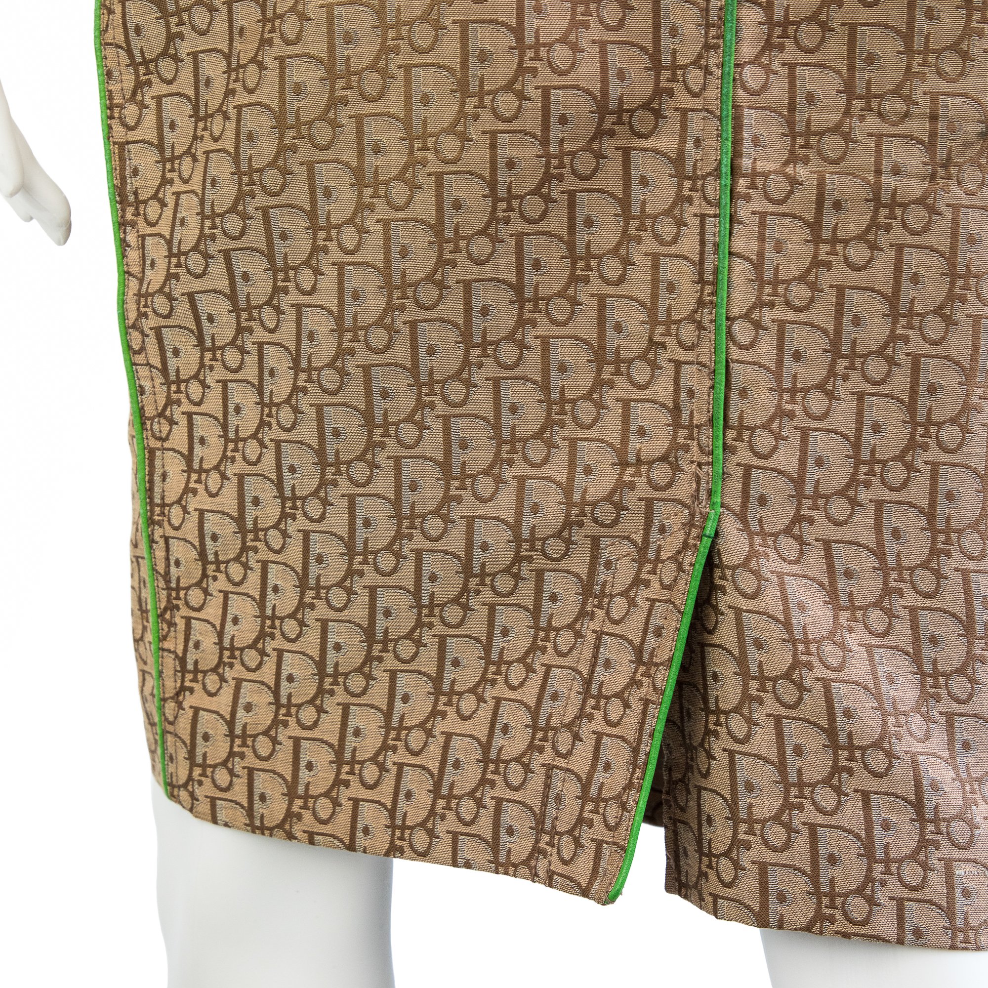 Image of Christian Dior 2004 Rasta Monogram Knee Length Skirt 