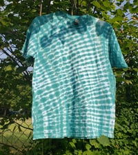 Image 1 of Teal Off-Center Accordion Tee