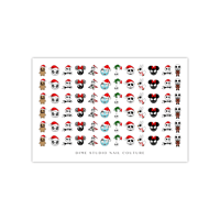 Image 1 of SANTA JACK & SALLY NAIL DECALS