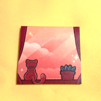 Cat on the window Sil Post-It Notes